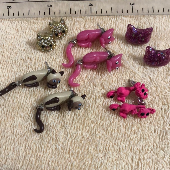 Kitty Cat Earring Lot - Picture 1 of 6